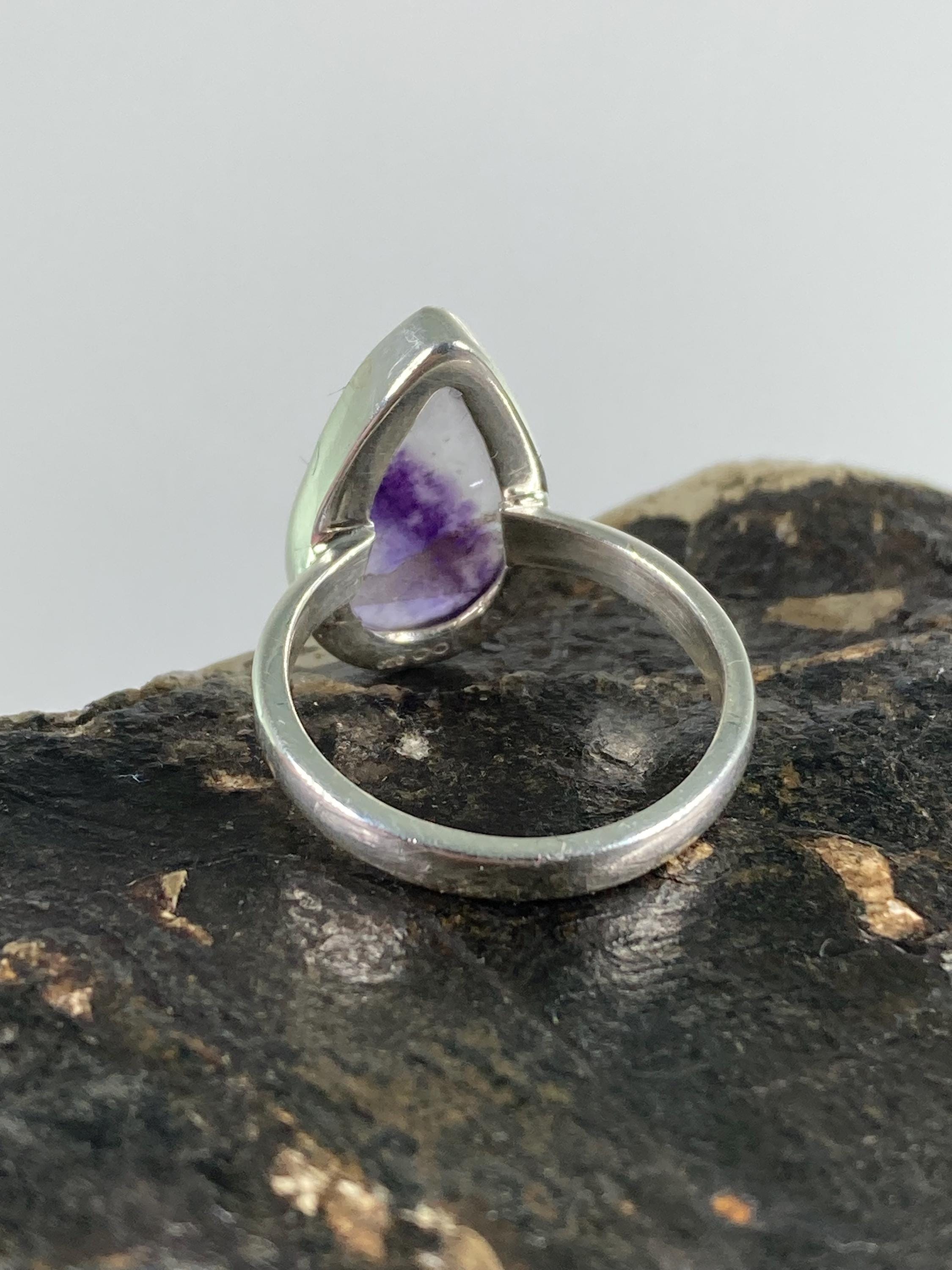 Blue John Silver Ring - Extremely Rare