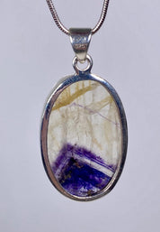 Blue John Silver Pendant