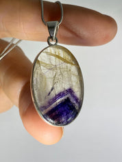 Blue John Silver Pendant