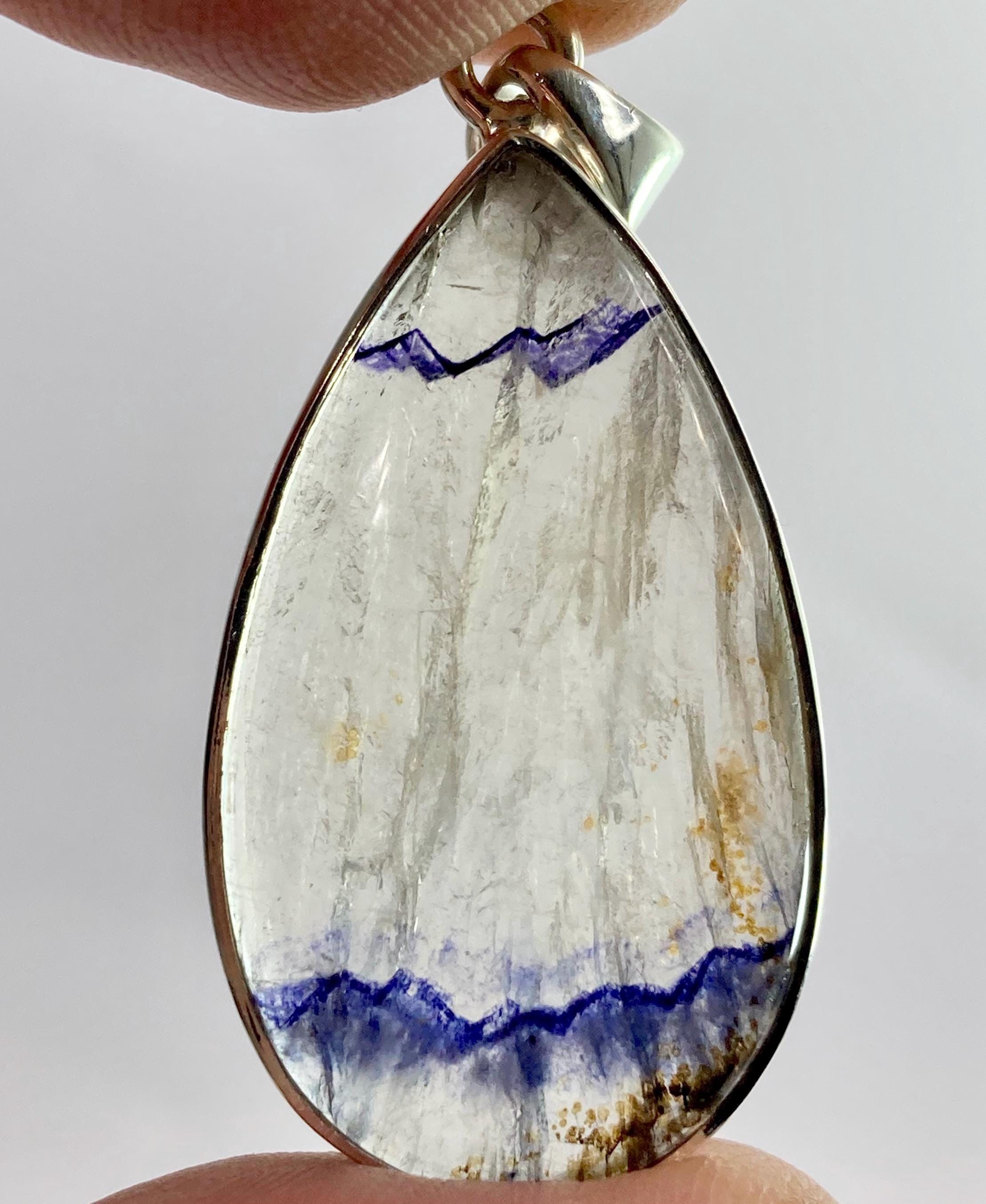 Blue John Silver Pendant