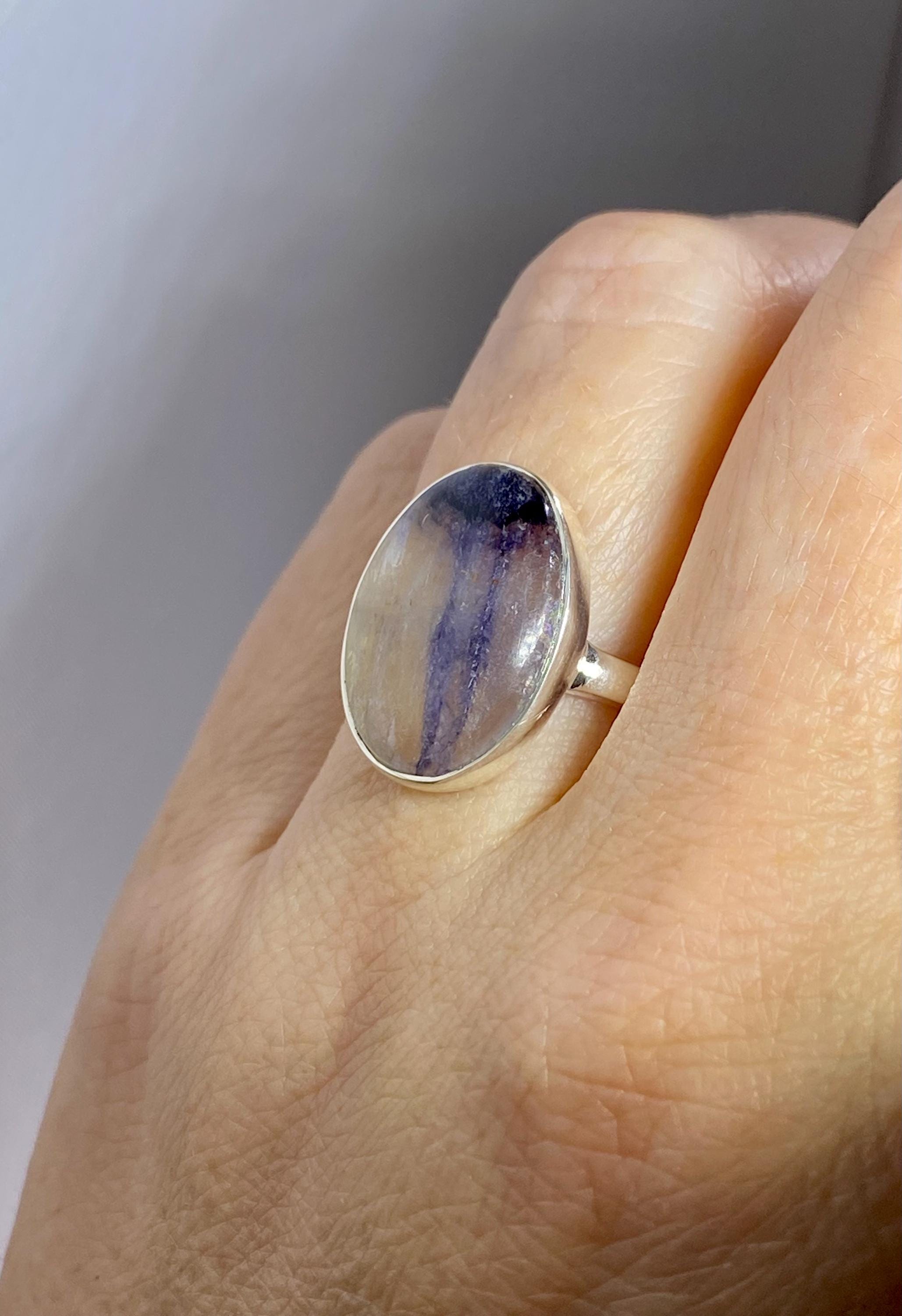 Blue John Silver Ring