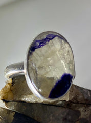 Blue John Silver Ring - Extremely Rare