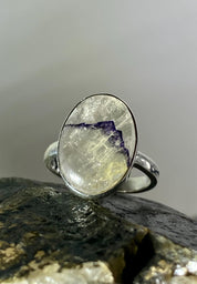 Blue John Silver Ring - Extremely Rare