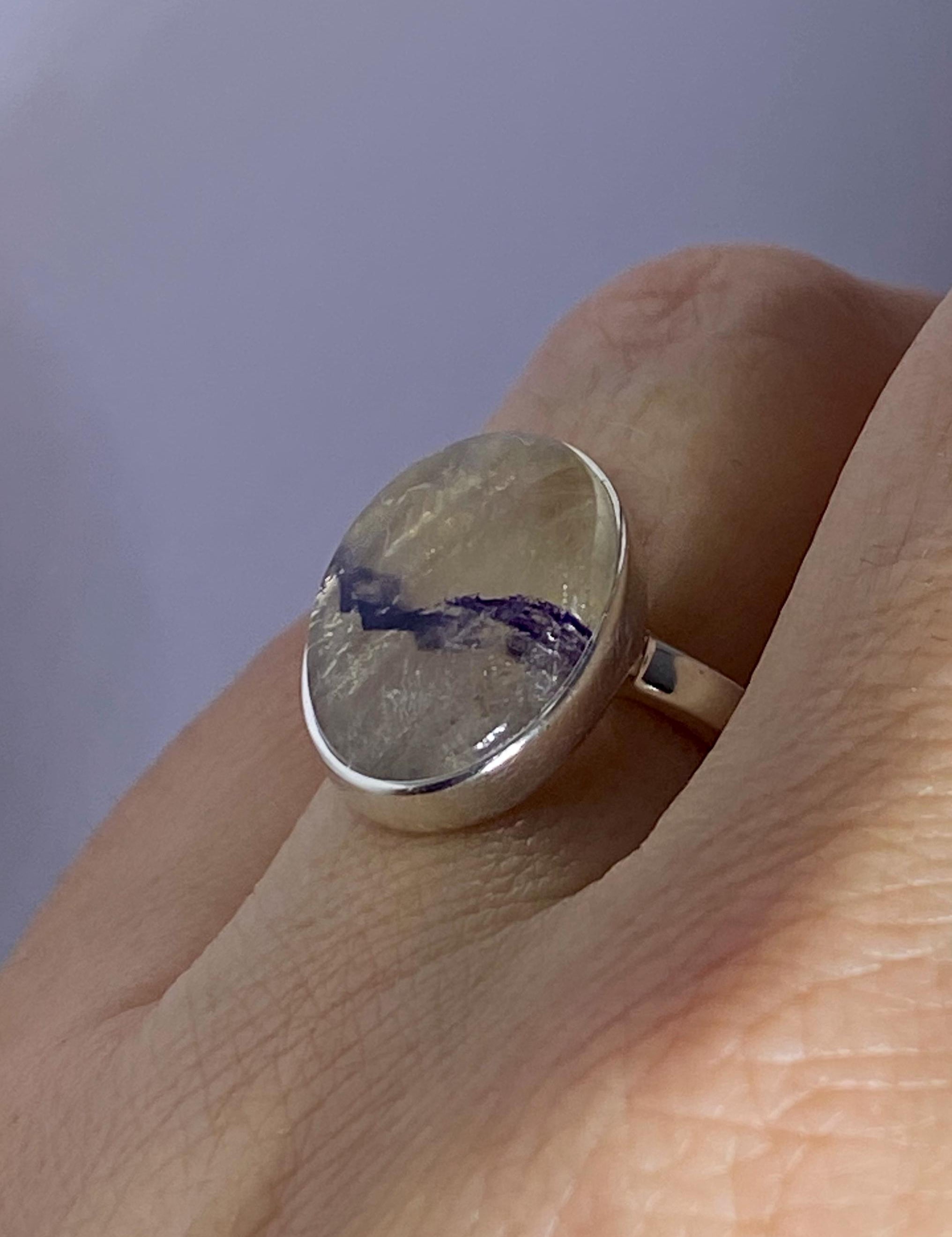 Blue John Silver Ring - Extremely Rare