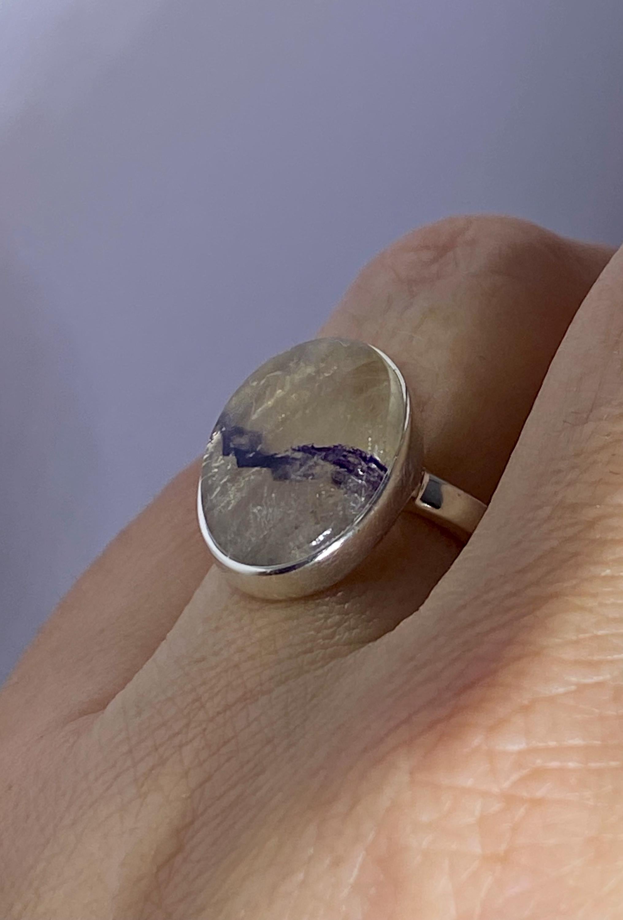 Blue John Silver Ring - Extremely Rare