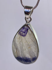 Blue John Silver Pendant