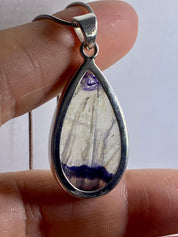 Blue John Silver Pendant