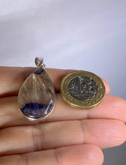 Blue John Silver Pendant