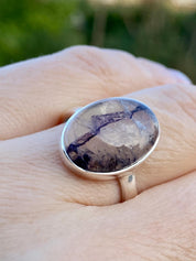 Blue John Silver Ring