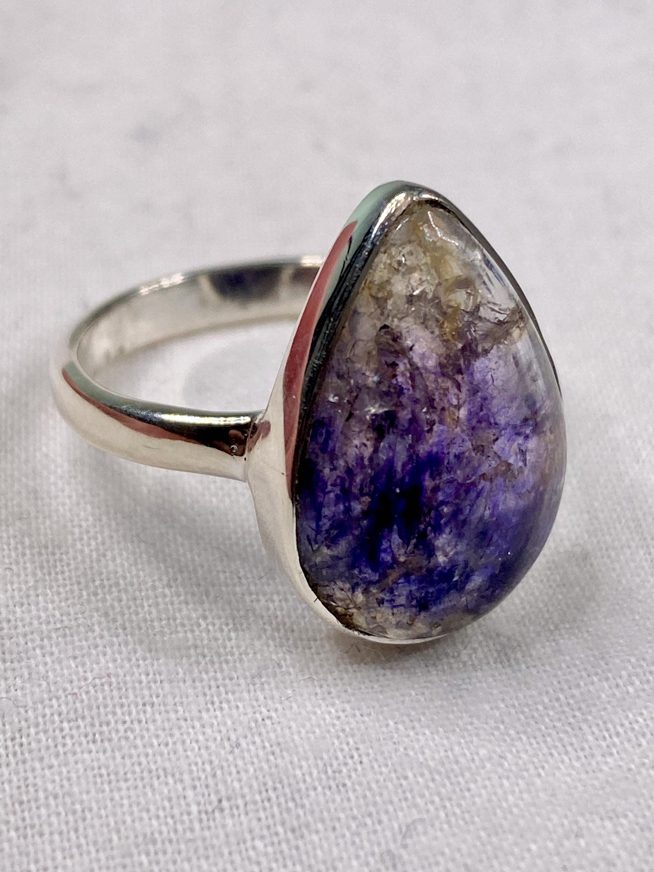Blue John Silver Ring