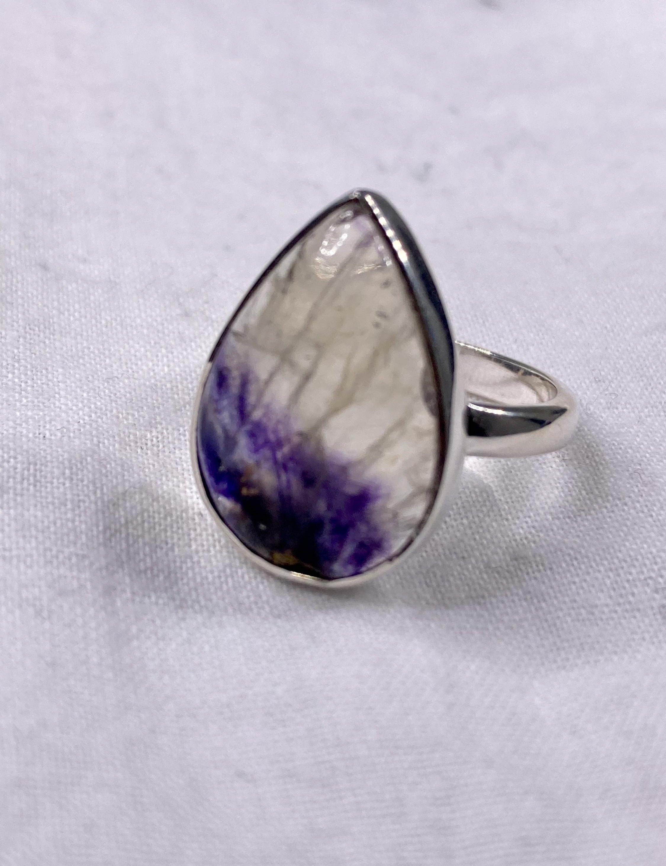 Blue John Silver Ring