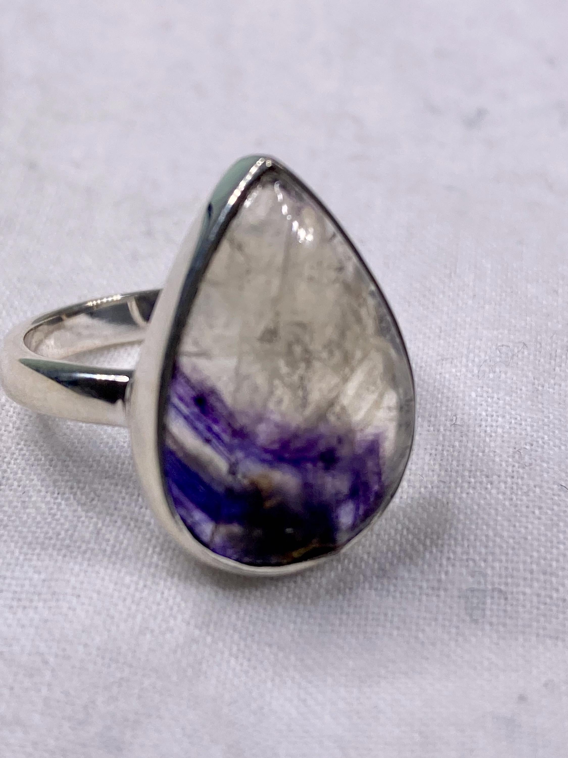 Blue John Silver Ring
