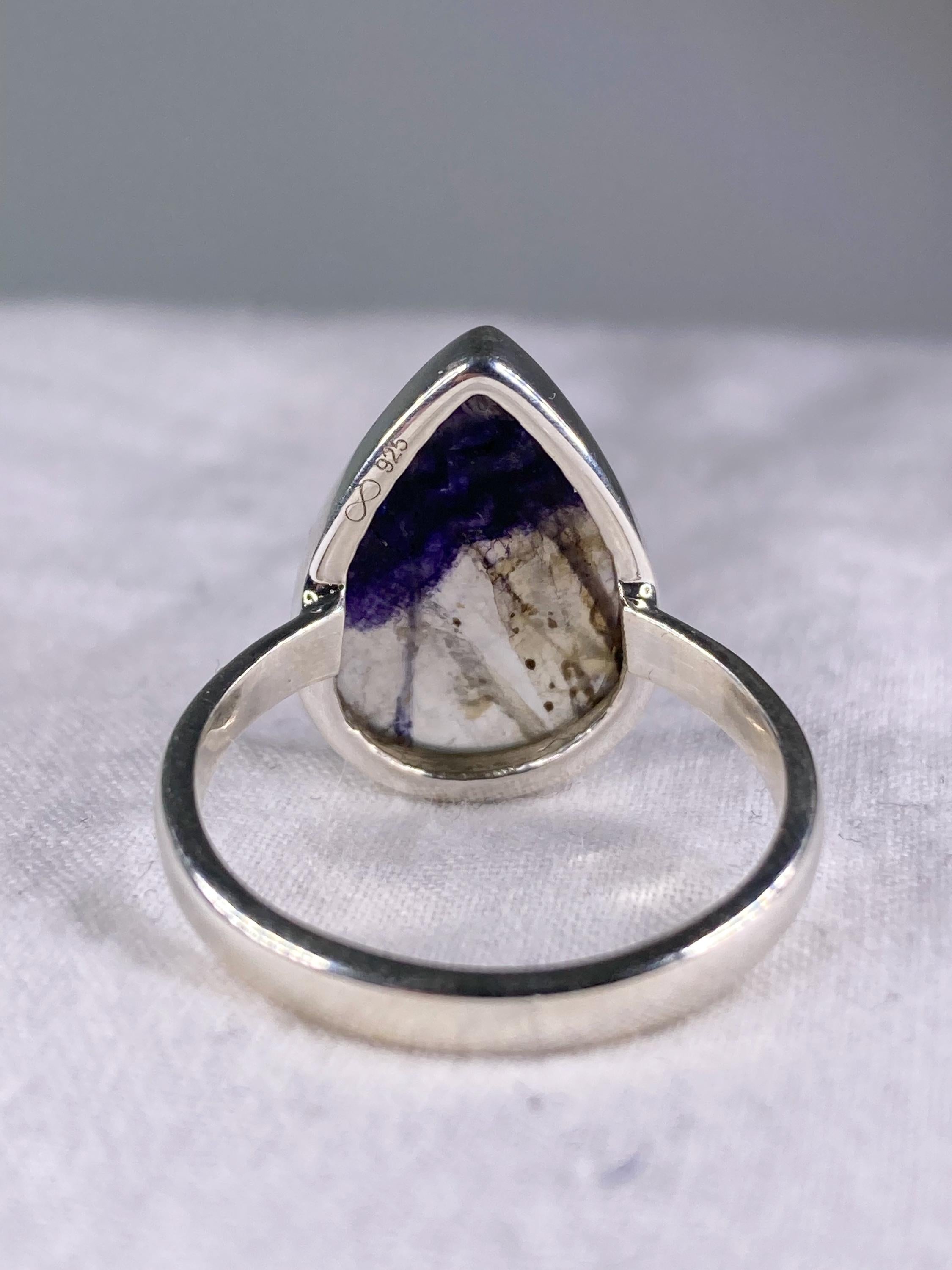 Blue John Silver Ring - Extremely Rare