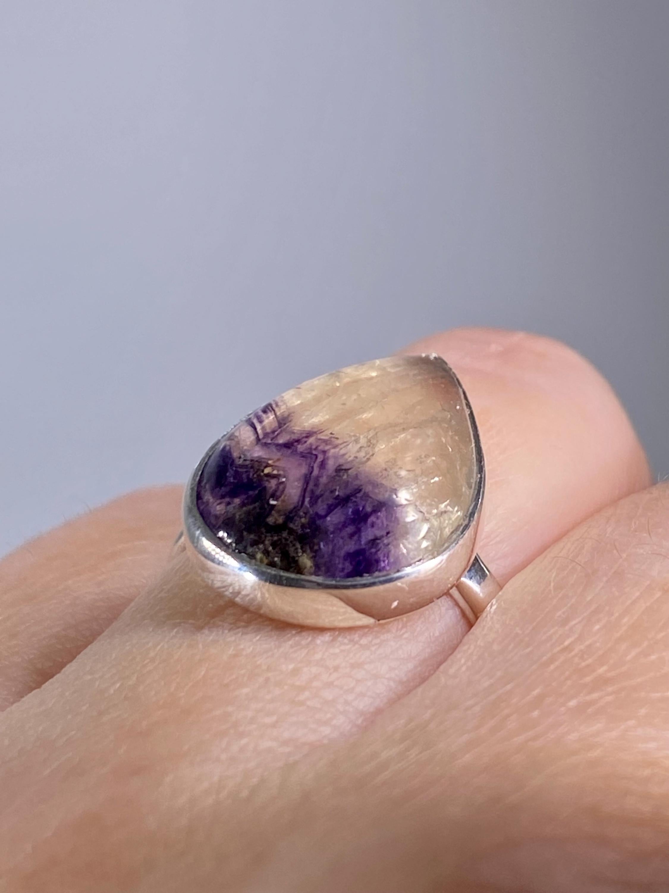 Blue John Silver Ring