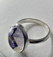 Blue John Silver Ring