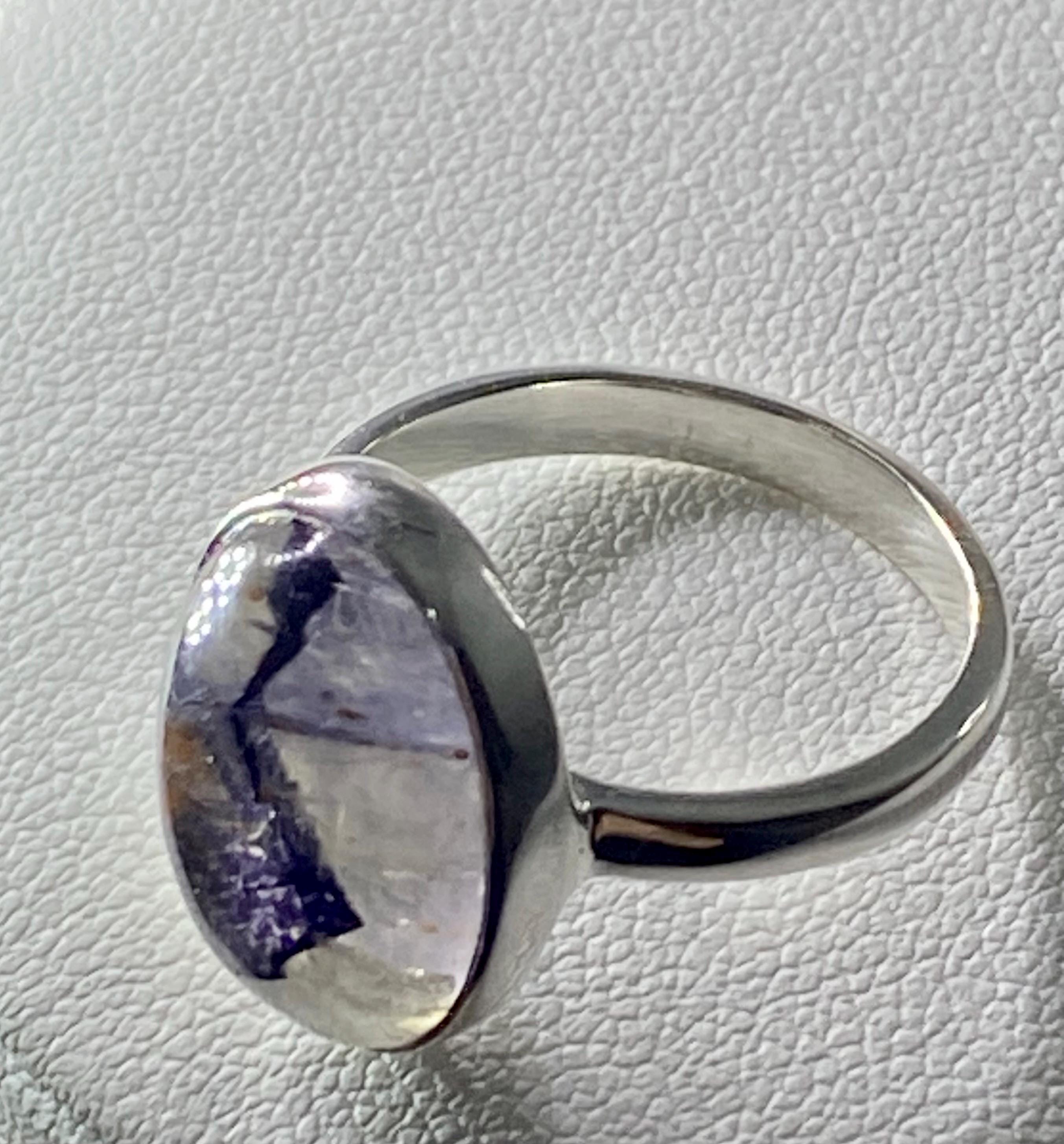 Blue John Silver Ring