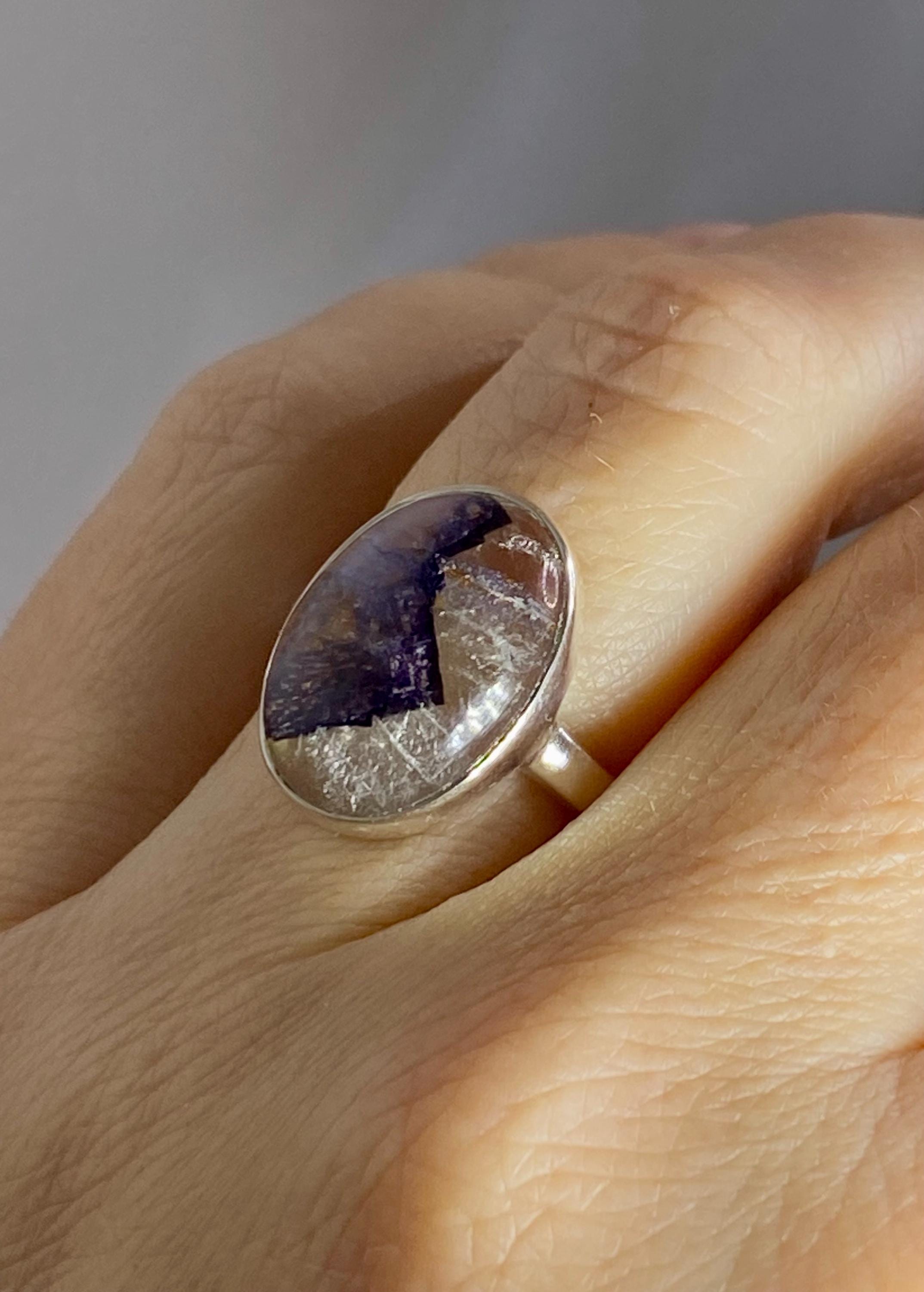 Blue John Silver Ring