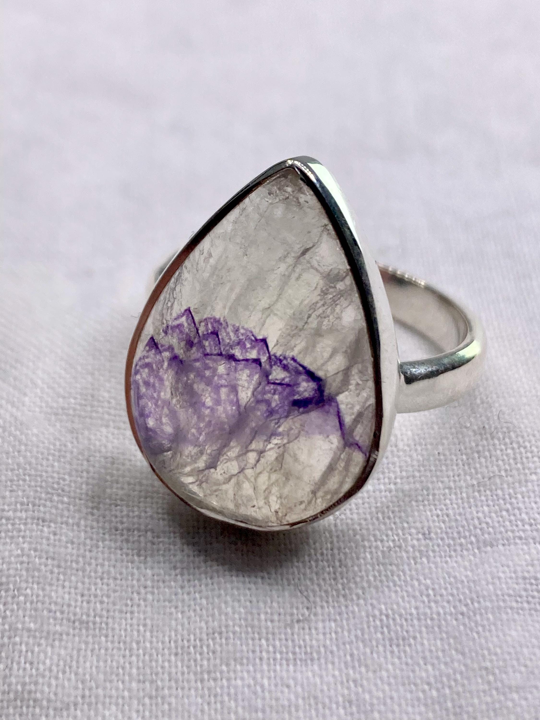 Blue John Silver Ring