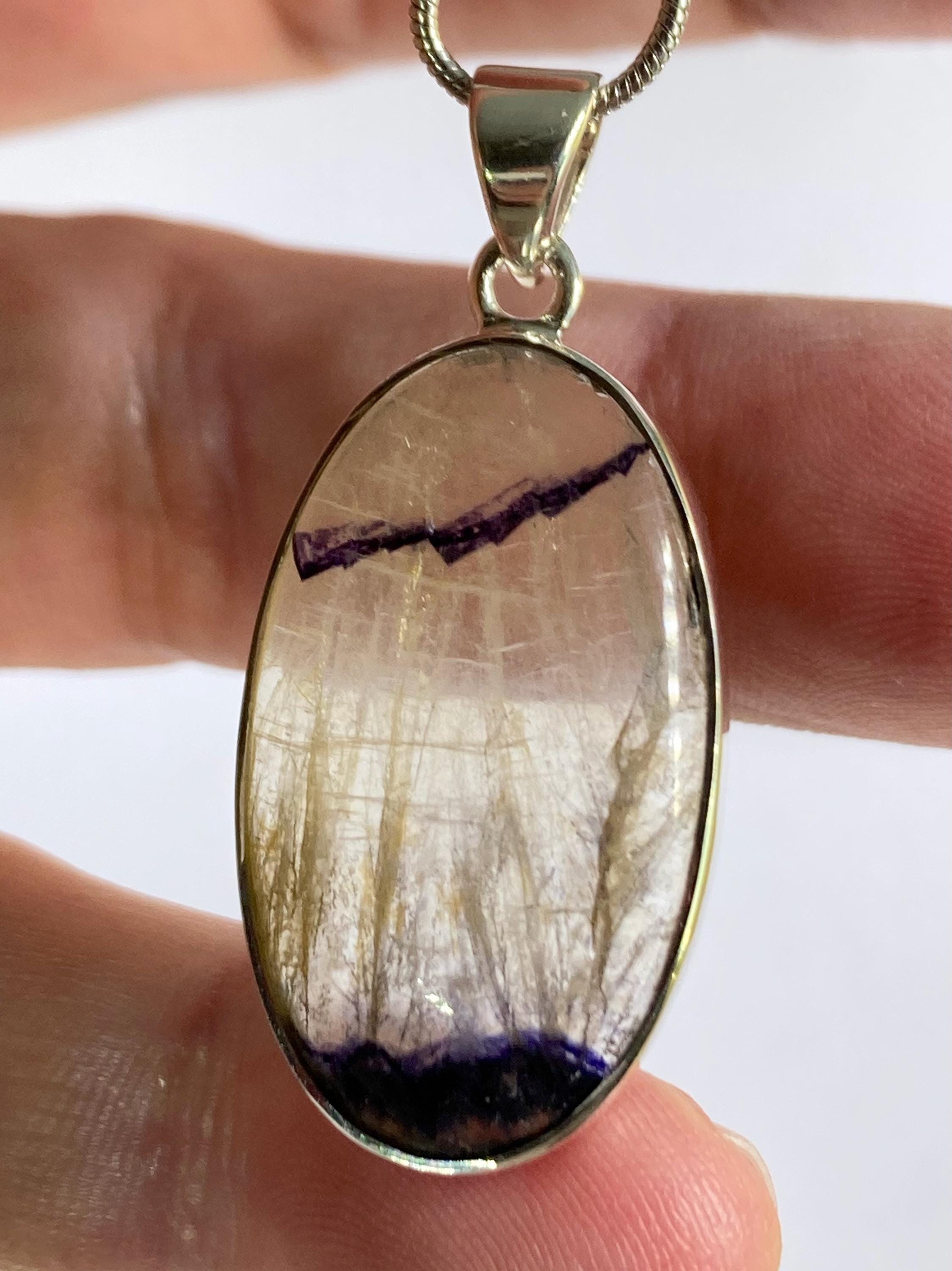 Blue John Silver Pendant