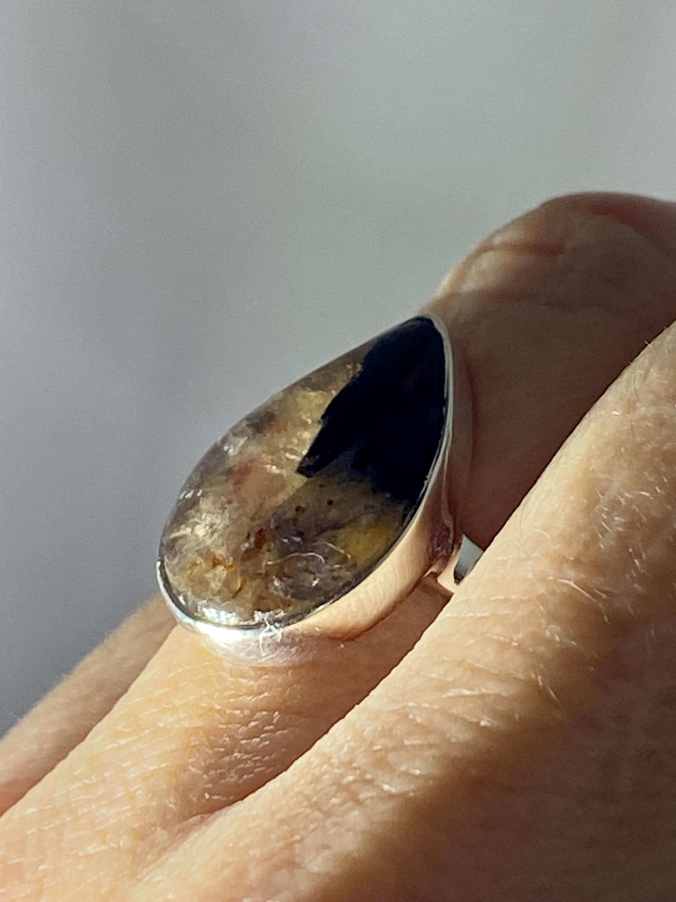 Blue John Silver Ring