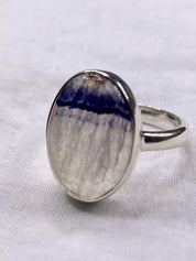 Blue John Silver Ring - Extremely Rare
