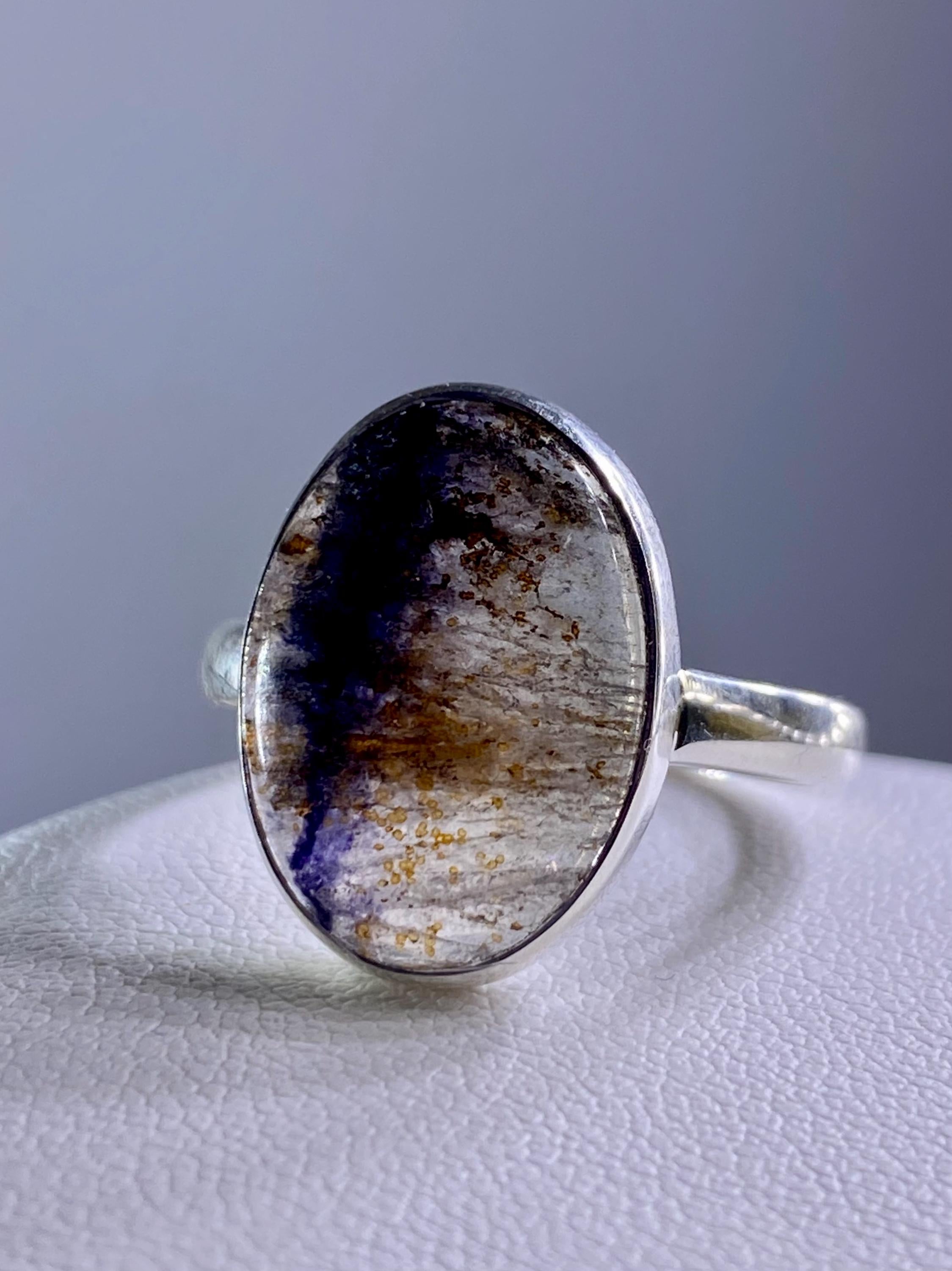 Blue John Silver Ring - Extremely Rare