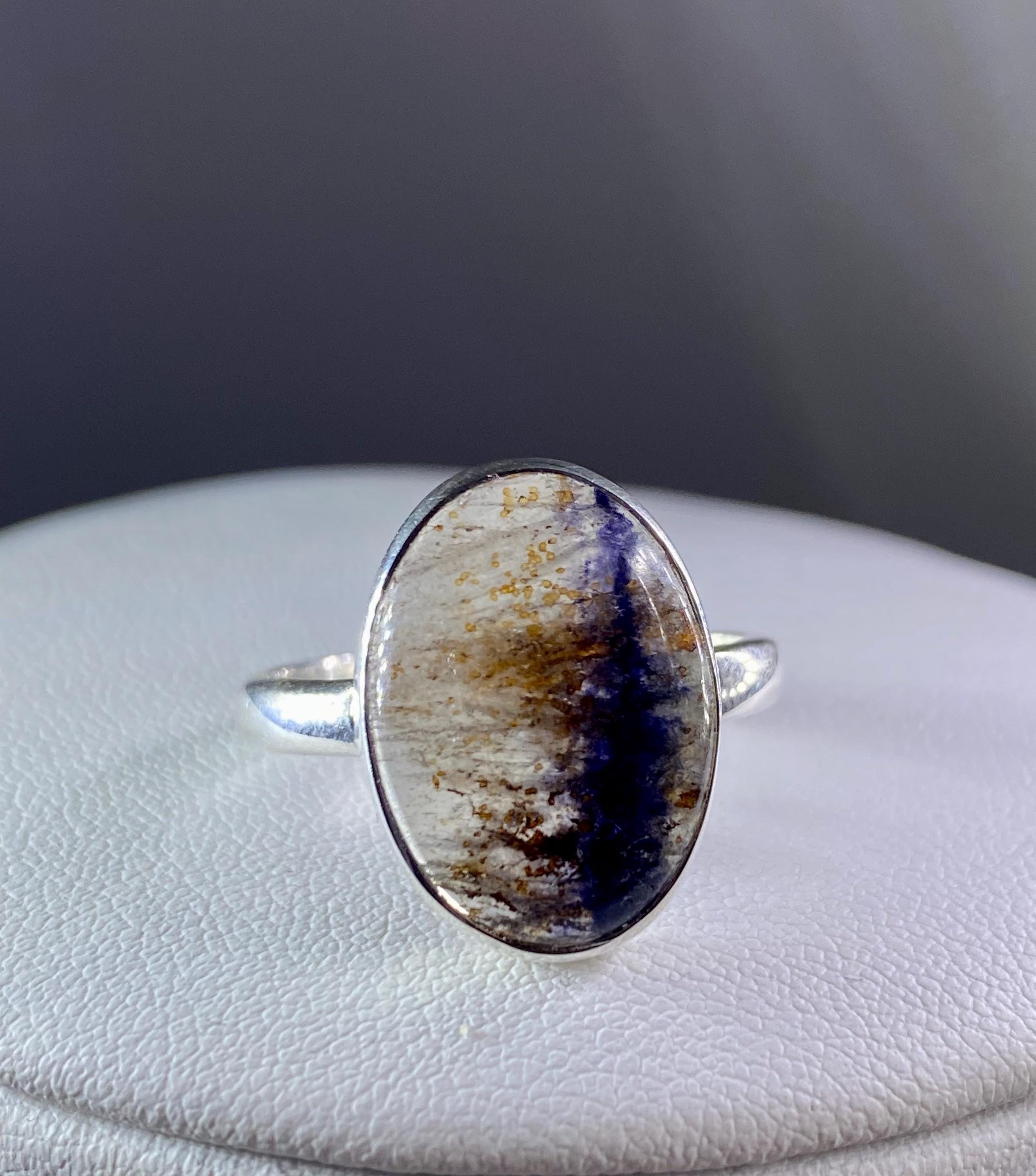 Blue John Silver Ring - Extremely Rare