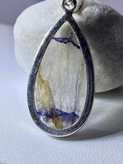 Blue John Silver Pendant - Extremely Rare