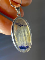 Blue John Silver Pendant