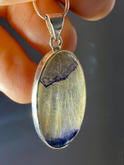 Blue John Silver Pendant