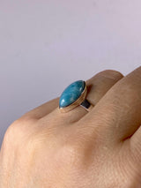 Dainty Larimar and Silver Ring