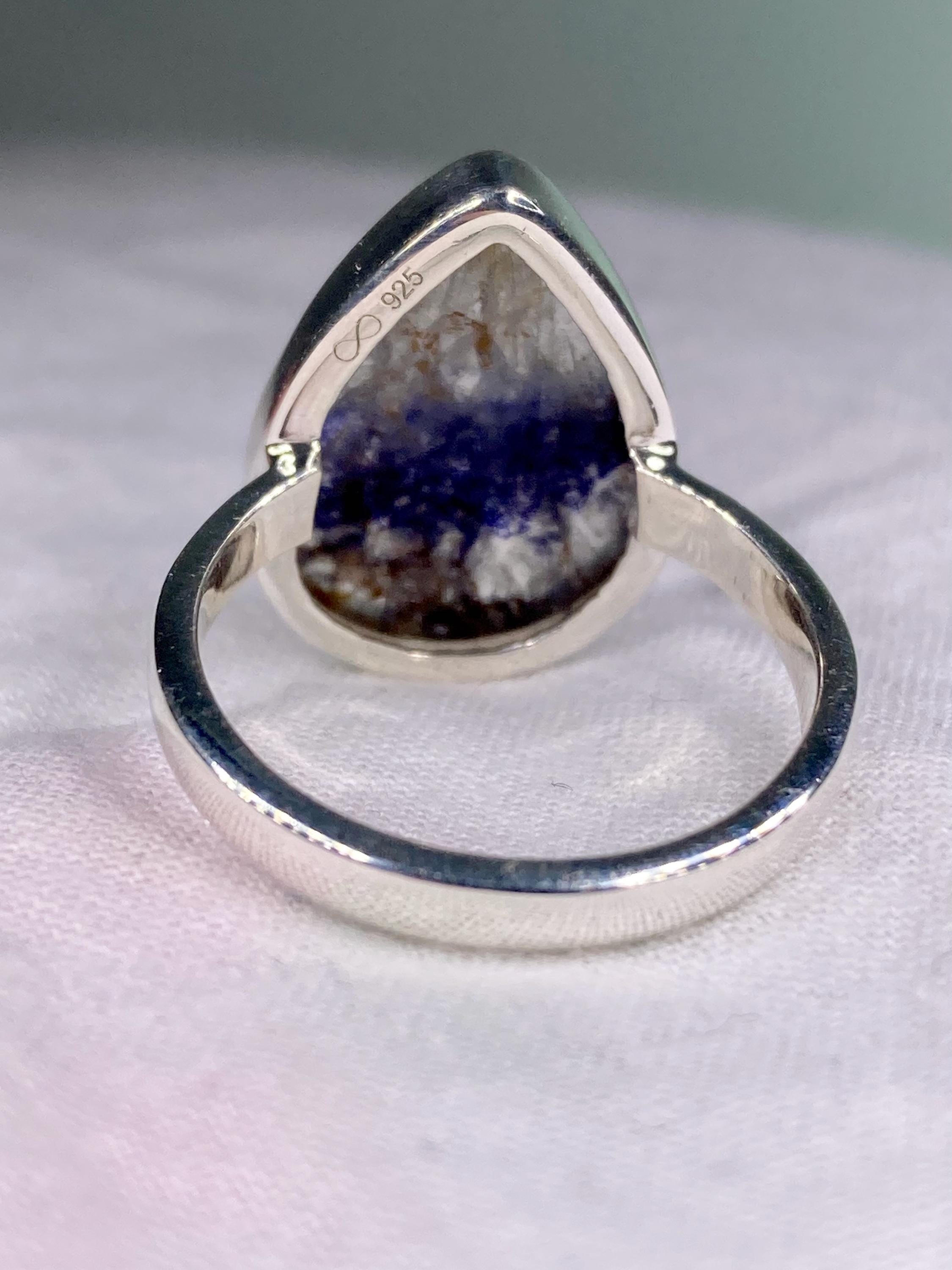 Blue John Silver Ring - Extremely Rare
