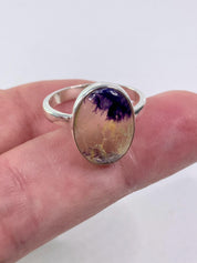 Blue John Silver Ring - Extremely Rare