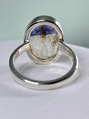 Blue John Silver Oval Ring - Extremely Rare