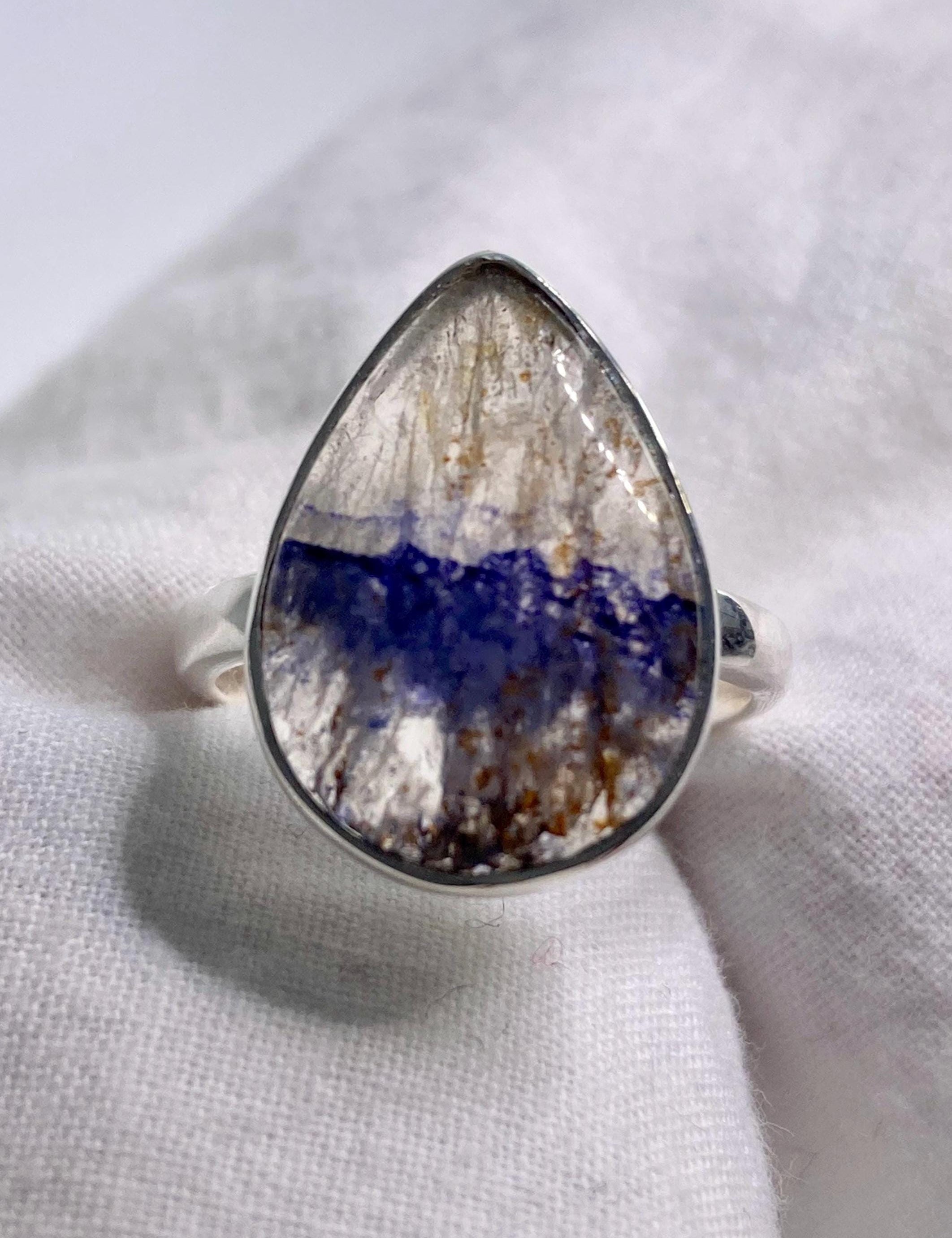 Blue John Silver Ring - Extremely Rare