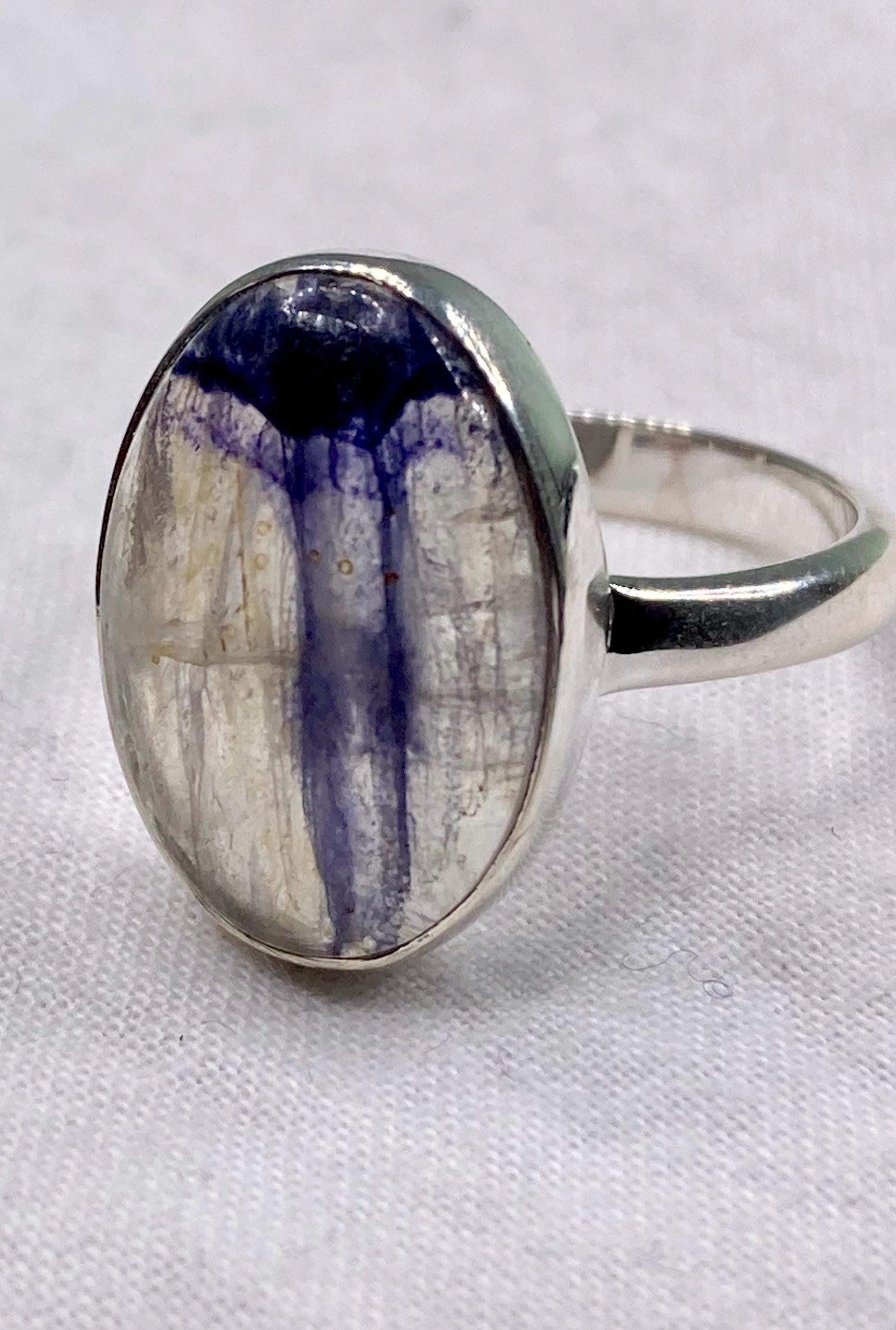 Blue John Silver Ring