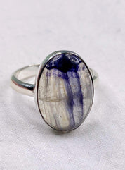 Blue John Silver Ring
