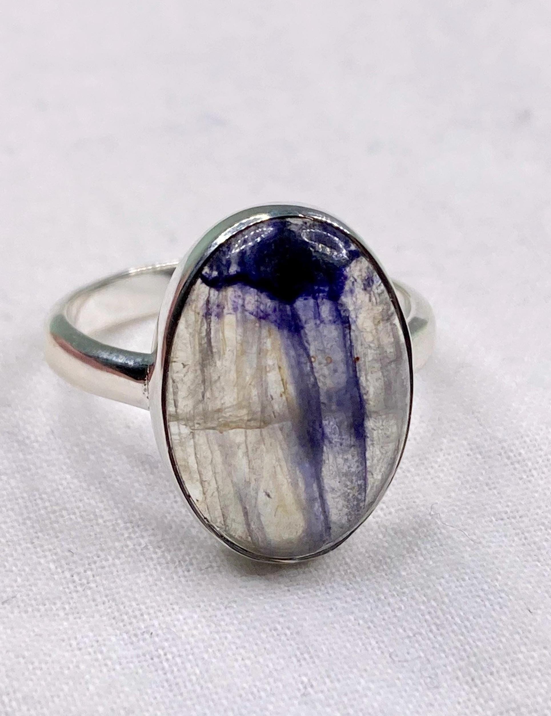 Blue John Silver Ring