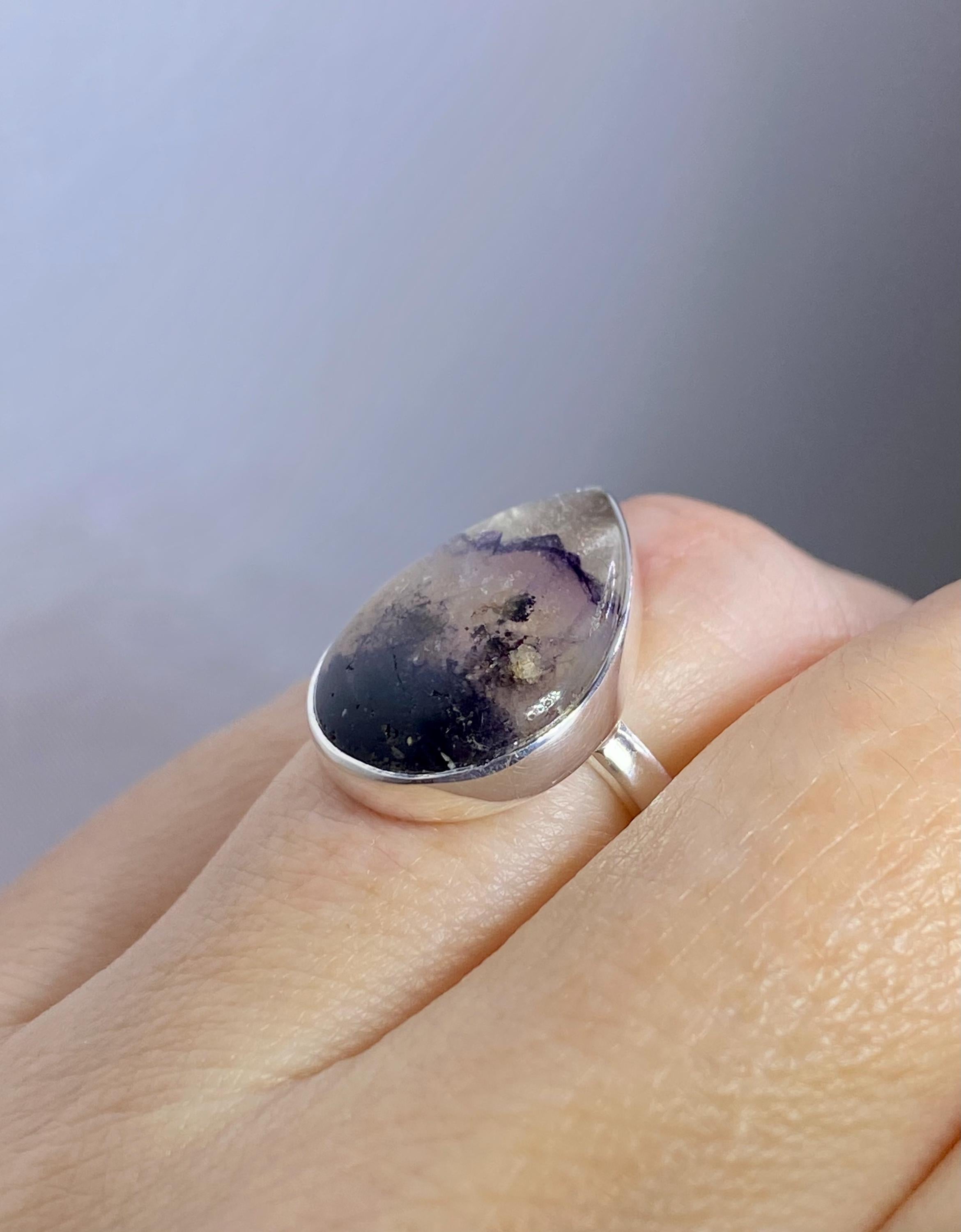 Blue John Silver Ring - An Extremely Rare