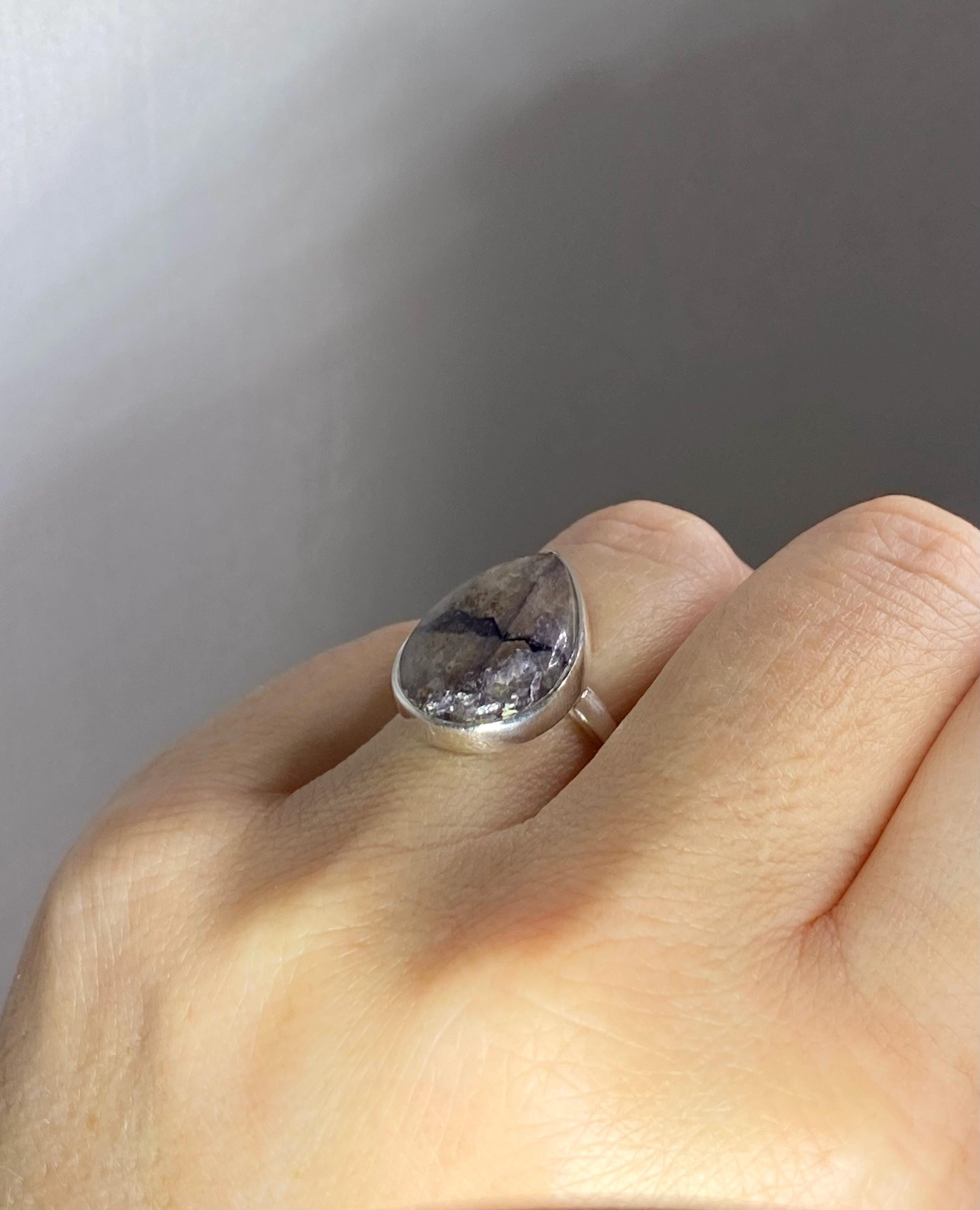 Blue John Silver Ring - An Extremely Rare