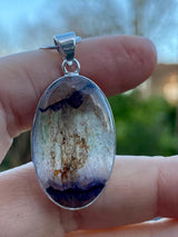 Blue John Silver Pendant - Extremely Rare