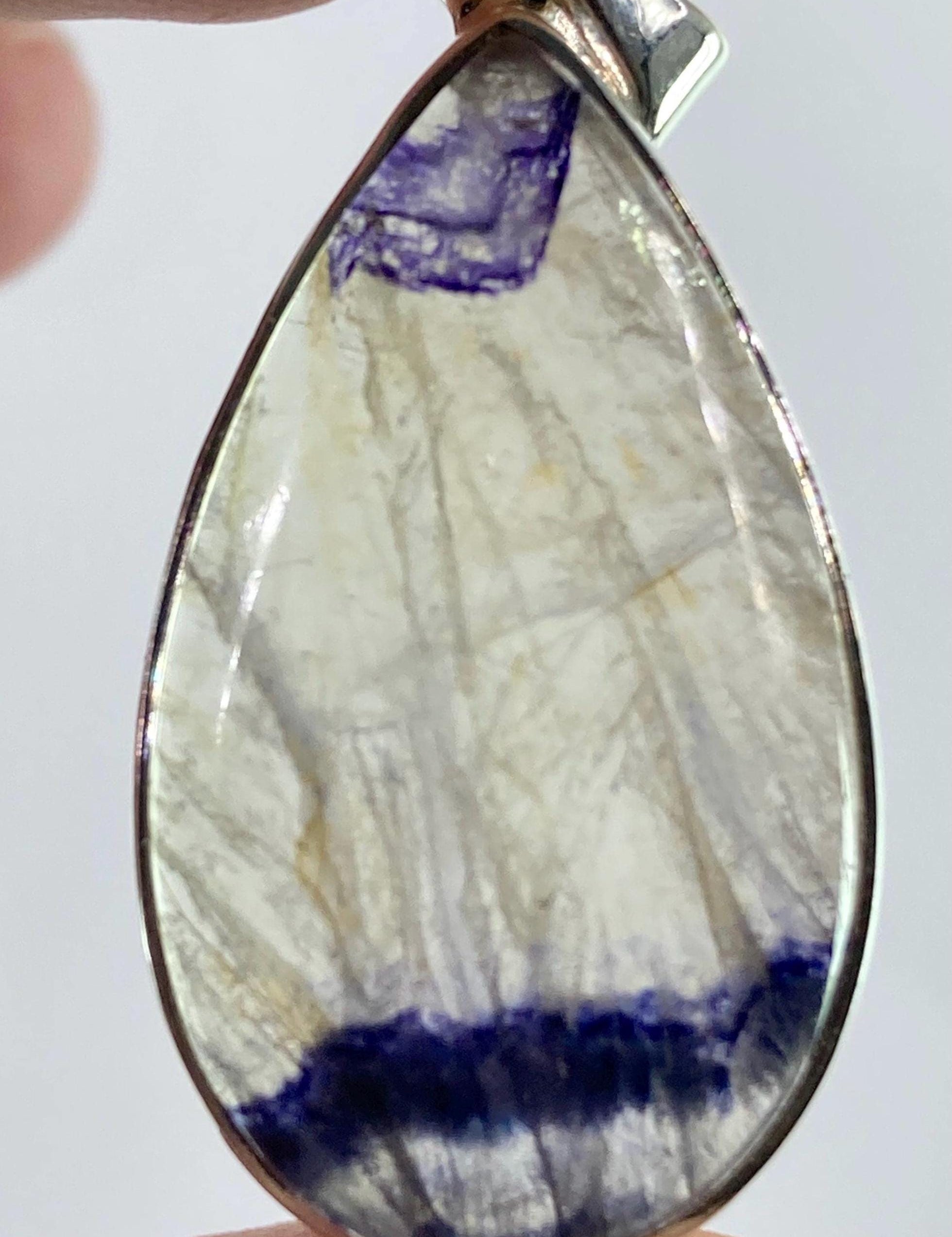 Blue John Silver Pendant