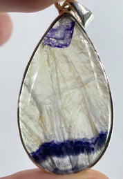 Blue John Silver Pendant