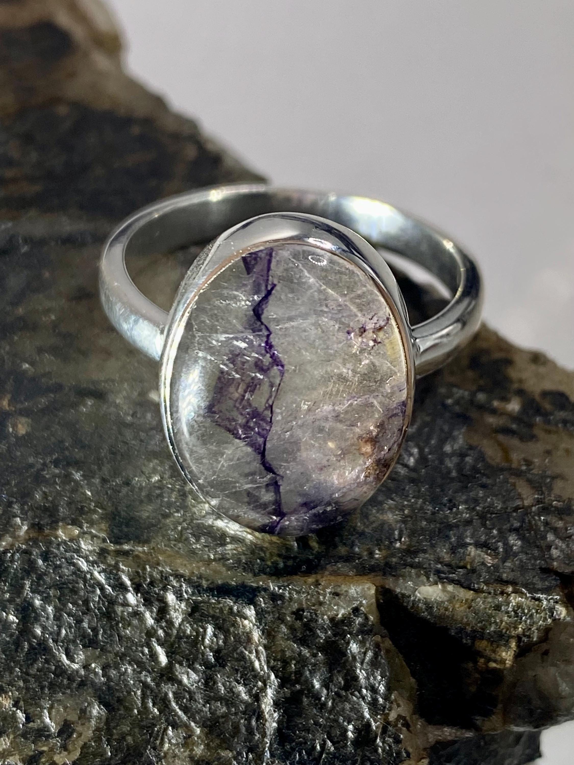 Blue John Silver Ring