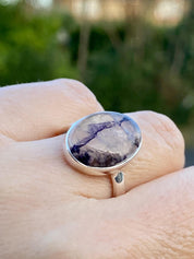 Blue John Silver Ring