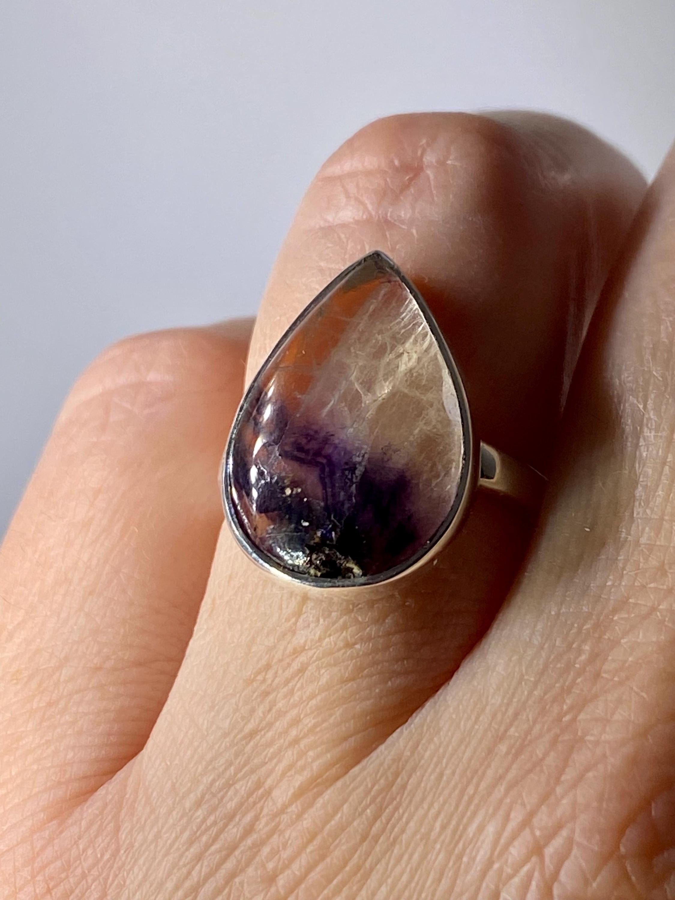 Blue John Silver Ring