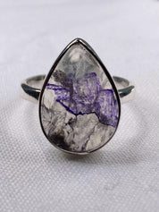 Blue John Silver Ring - Extremely Rare