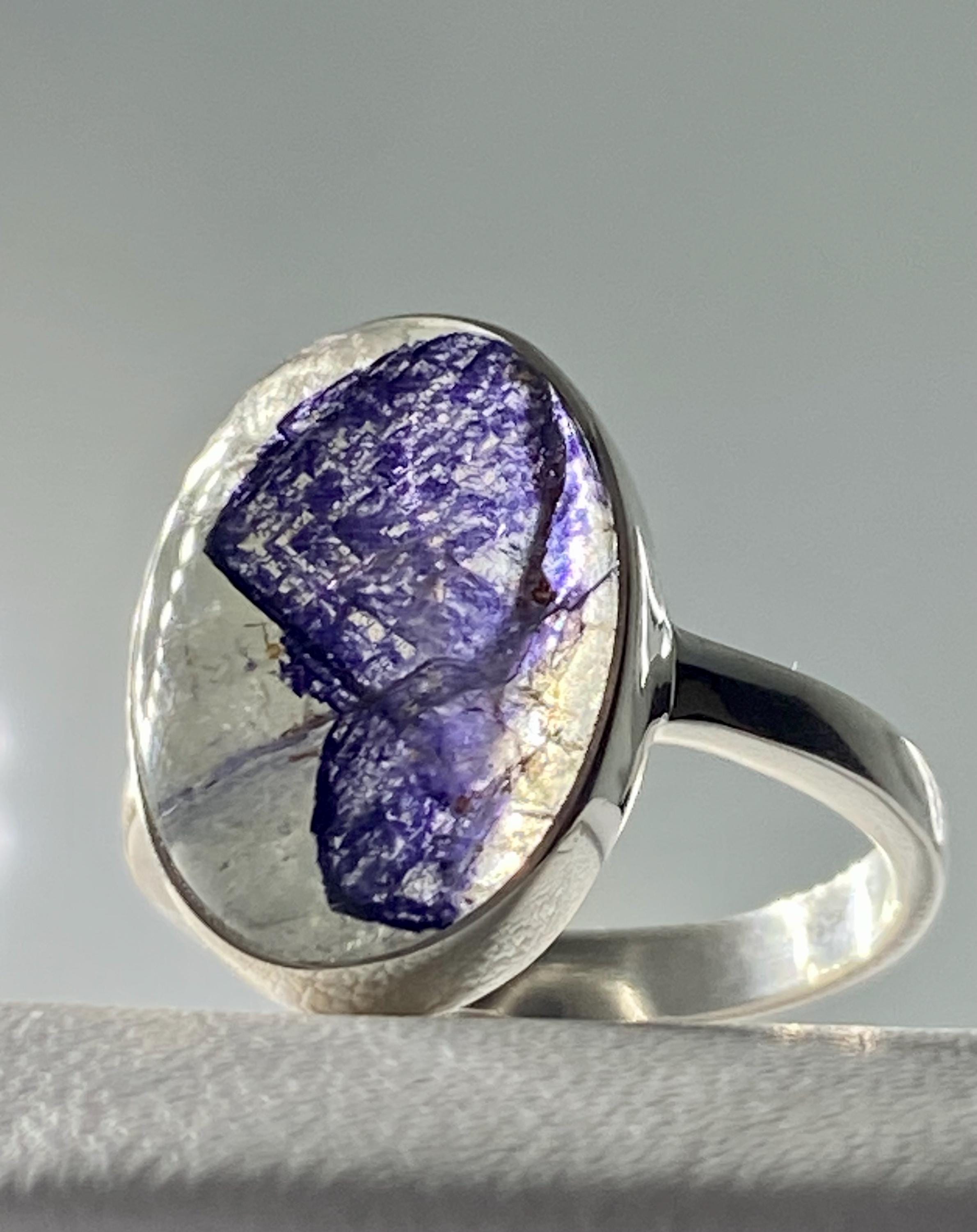 Blue John Silver Ring