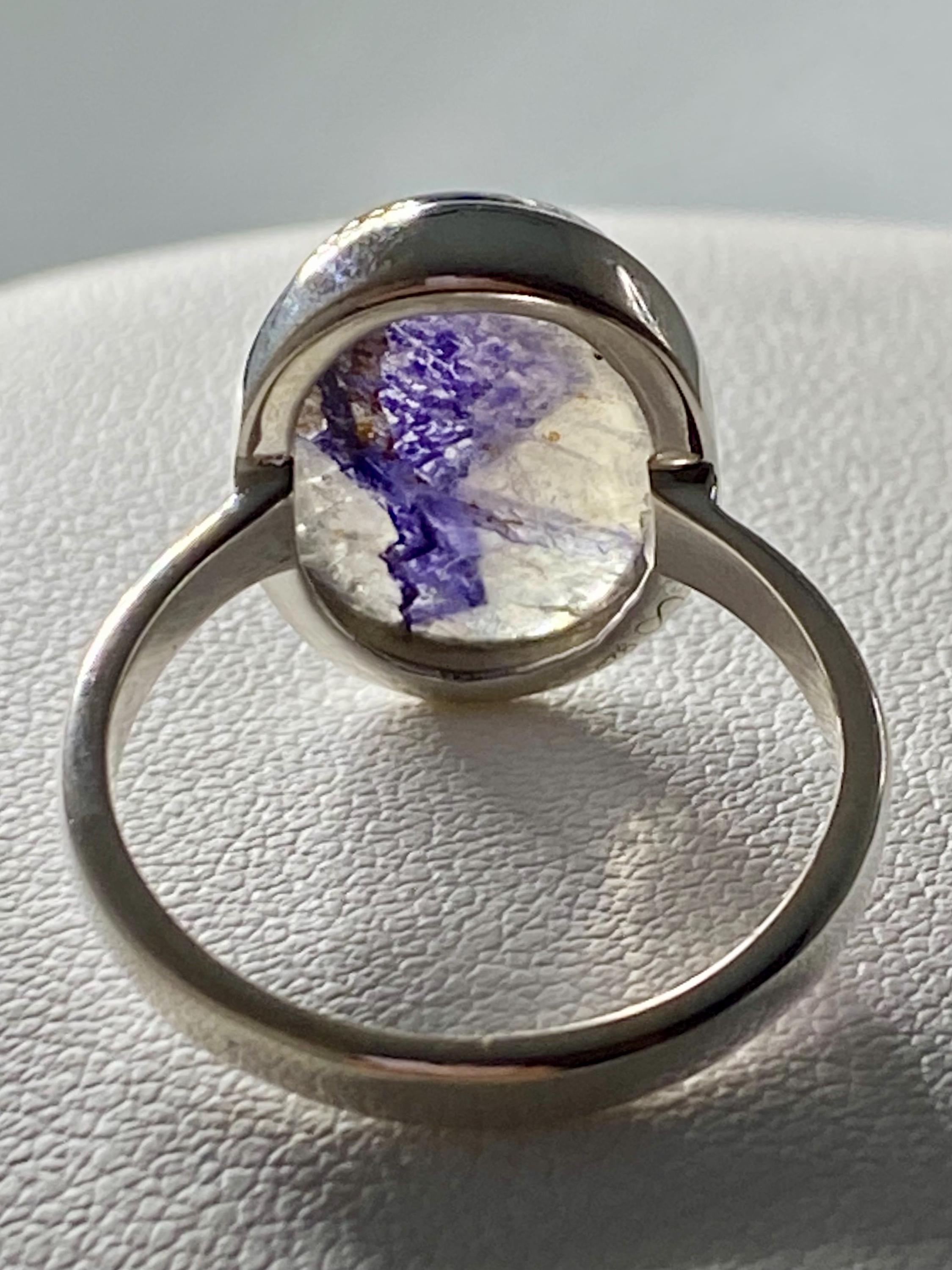 Blue John Silver Ring
