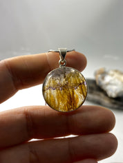 Blue John Silver Pendant.